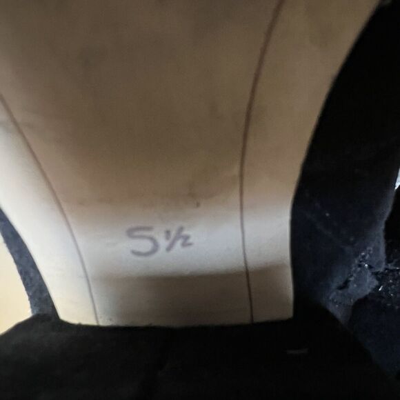 Sam Edelman Thora Black Suede Knee High Boot Block Heel Side Zip Women 5.5 - Picture 15 of 16